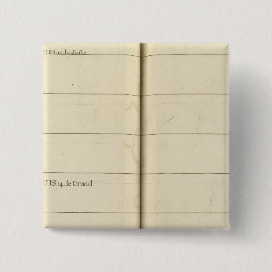 Genealogical Table, France 2 Inch Square Button