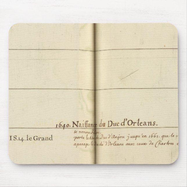 Genealogical Table, France Mouse Pad (Front)