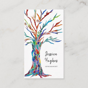 Genealogist Family Tree Modern Business Card