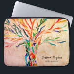 Genealogist Family Tree Personalized  Laptop Sleeve<br><div class="desc">This unique Family Tree design is ideal for those involved in genealogy. The original design was made in mosaic using small fragments of brightly coloured glass. Personalize it with your name and profession. Use the Customize Further option to change the text size, style or colour if you wish. Because we...</div>