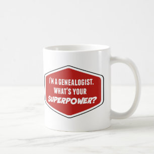 Généalogiste Superpuissance Personnalisée Café Mug