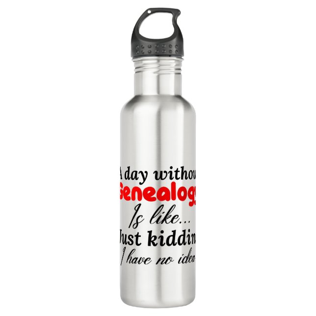 genealogy 710 ml water bottle (Front)