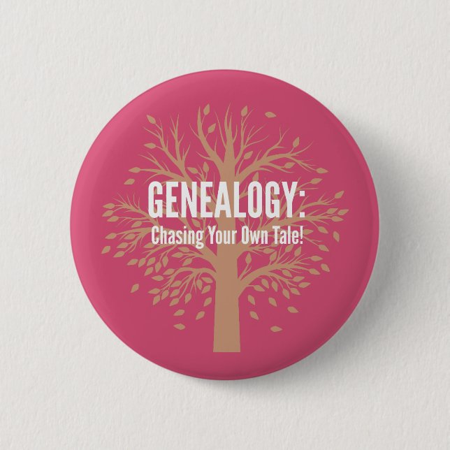 Genealogy Button (Pink) (Front)