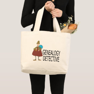 Genealogy Detective Large Tote Bag