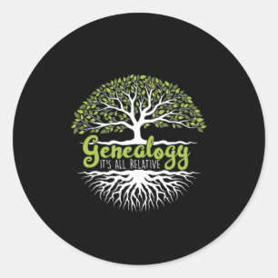 Genealogy Family Historian Genealogists Gift Classic Round Sticker