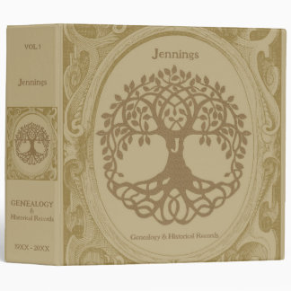 Genealogy Family Tree Ancestry Records Beige Book Binder
