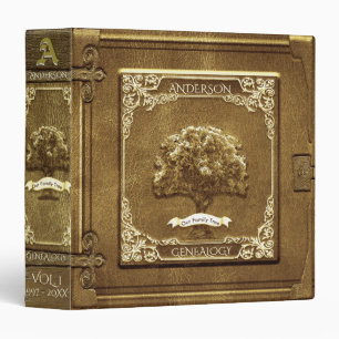 Genealogy Family Tree in GOld Binder