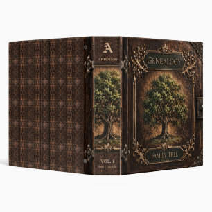 Genealogy Family Tree Vintage Binder