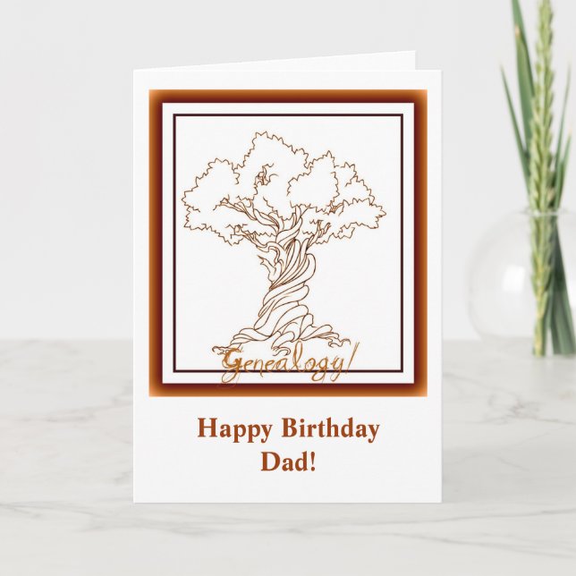 Genealogy Family Tree with a Twist Card (Front)