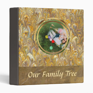 Genealogy Gold Paisley | Family Tree Leather Look Binder