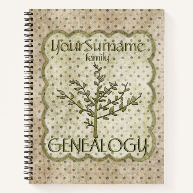 Genealogy Green Notebook (Front)