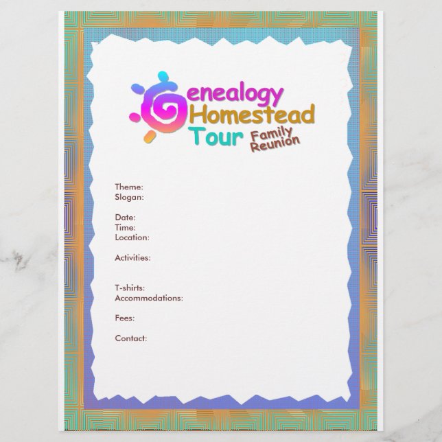 Genealogy Homestead Tour Flyer (Front)