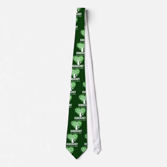 Genealogy is T-R-E-E-rific! Tie (Front)