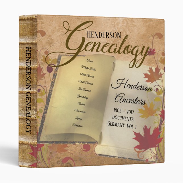 Genealogy It’s All About The Roots Genealogy Binder (Front/Spine)
