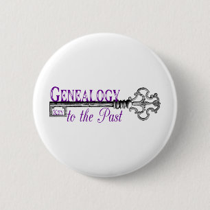 Genealogy Key to Past 2 Inch Round Button