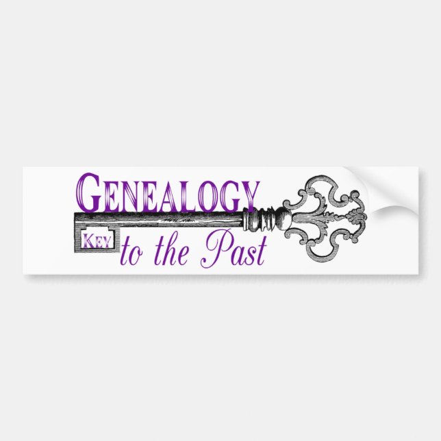 Genealogy Key to Past Bumper Sticker (Front)