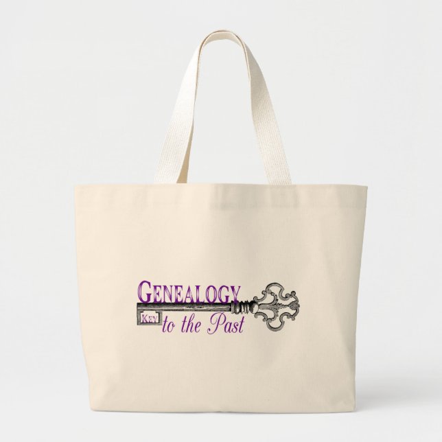Genealogy Key to Past Large Tote Bag (Front)