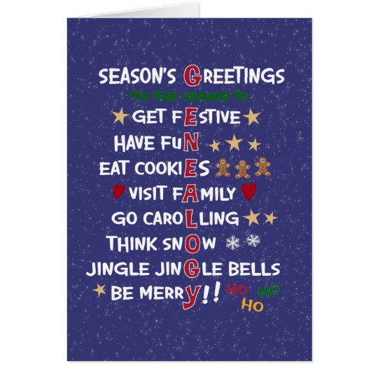 Genealogy Merry Christmas Season-Funny Christmas Card