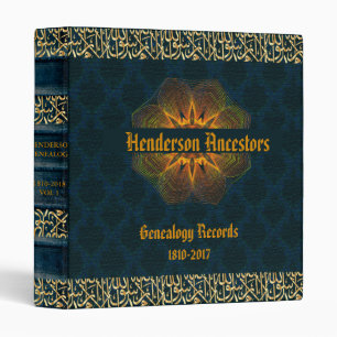 Genealogy Navy And Gold Photo Album Binder