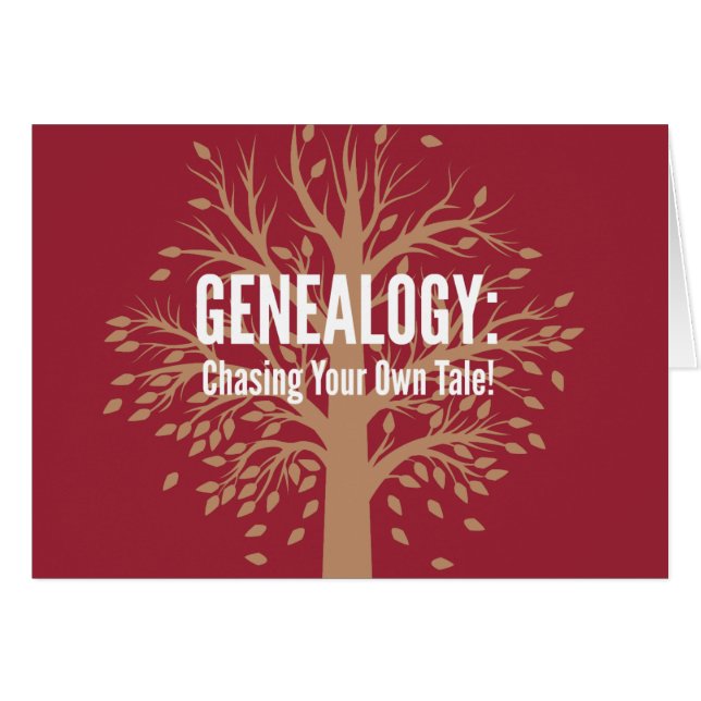Genealogy Notecards (Red) (Front Horizontal)