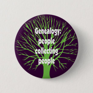 Genealogy: People Collecting People 2 Inch Round Button