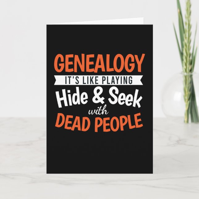 Genealogy Playing Dead People Dna Family Card (Front)