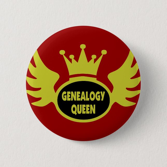 Genealogy Queen 2 Inch Round Button (Front)