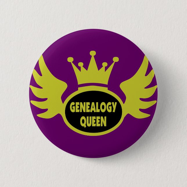 Genealogy Queen 2 Inch Round Button (Front)