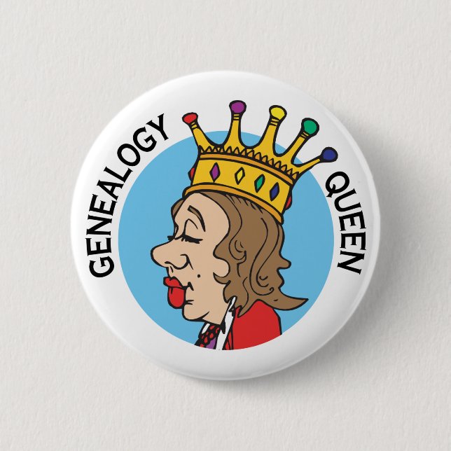 Genealogy Queen 2 Inch Round Button (Front)