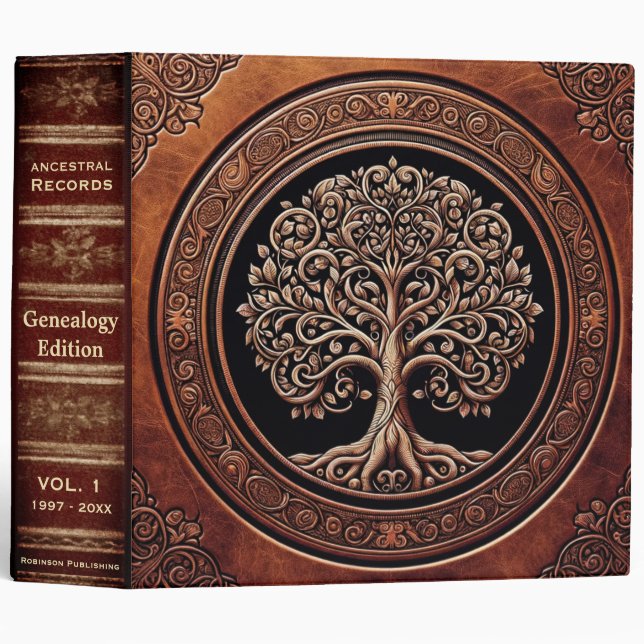 Genealogy Records Book Binder (Front/Spine)