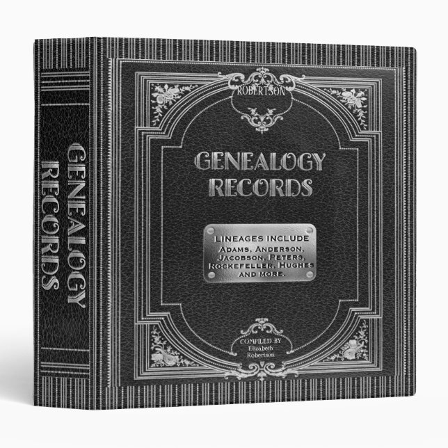 Genealogy Records Family Edition 3 Classeur de bag (Devant/Côté)