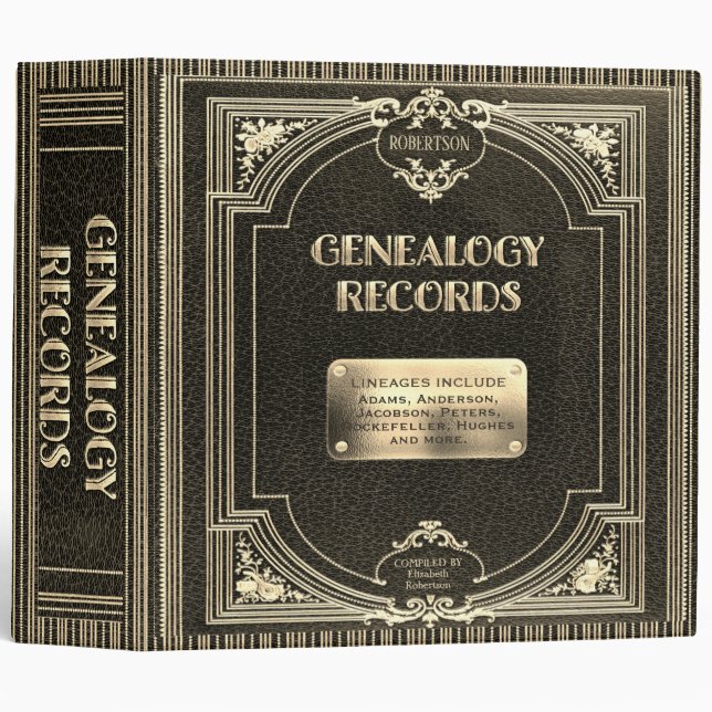 Genealogy Records Family Edition 3 Classeur de bag (Devant/Côté)