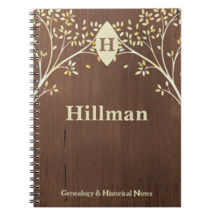 Genealogy Records Family Tree Ancestry Leaf Notes Notebook