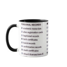 Genealogy Records Mug