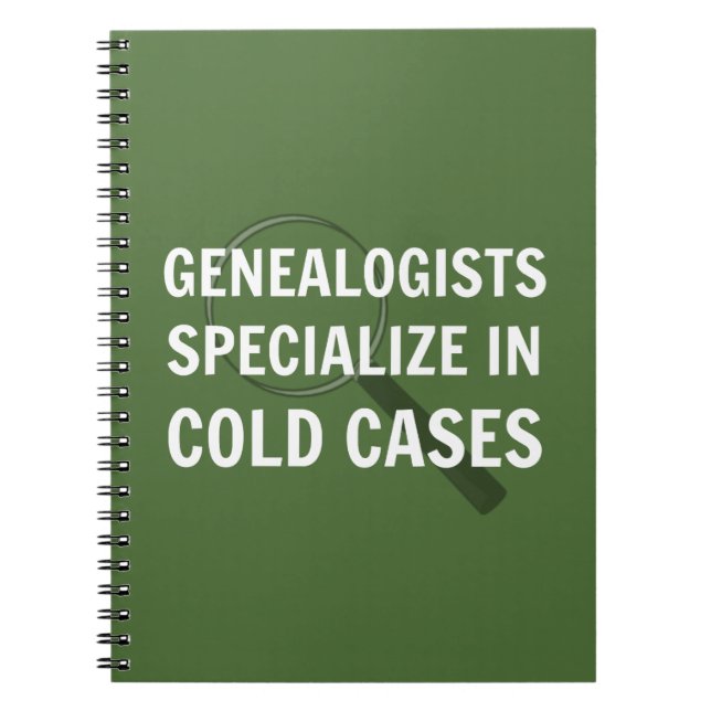 Genealogy Spiral Bound Notebook (Green) (Front)