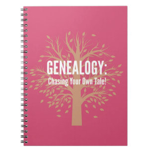 Genealogy Spiral Bound Notebook (Pink)