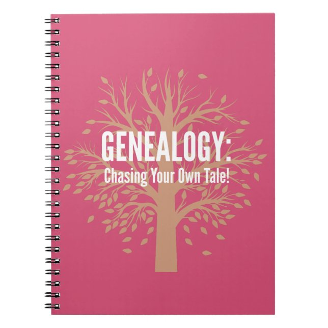 Genealogy Spiral Bound Notebook (Pink) (Front)