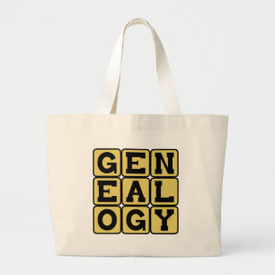 Genealogy, Study of Family Trees Large Tote Bag