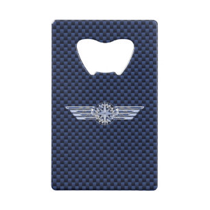 General Air Pilot Chrome Like Wings Compass Wallet Bottle Opener
