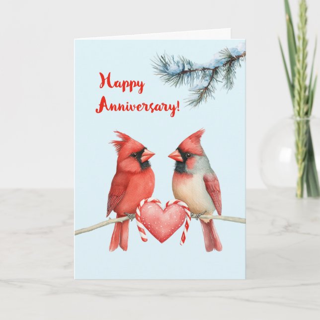 General Anniversary Happy Anniversary Cardinals Card (Front)