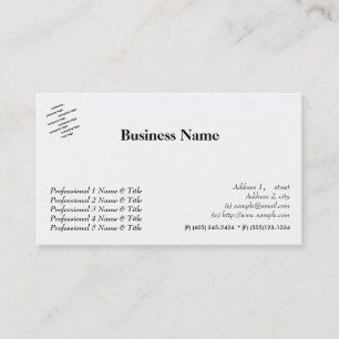 General appointment business card