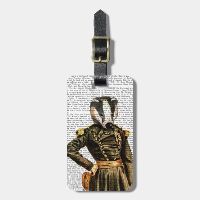 General Badger Luggage Tag (Front Vertical)