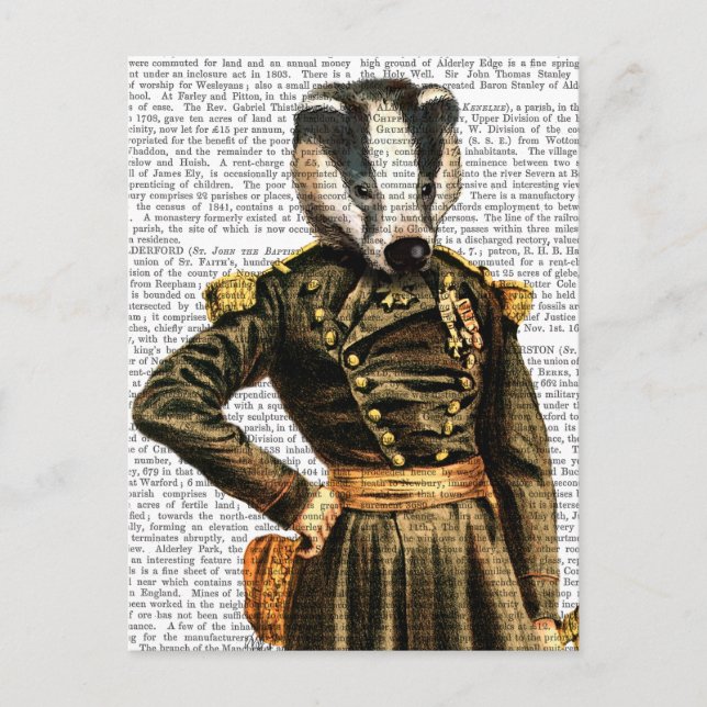 General Badger Postcard (Front)