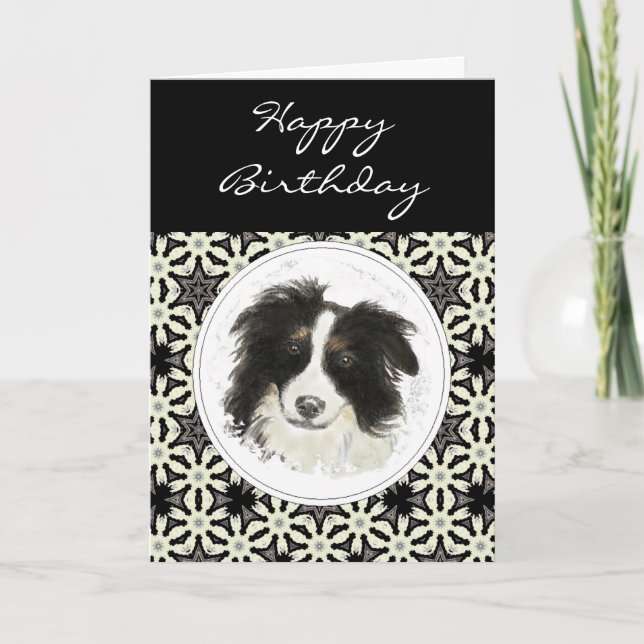 General Birthday Border Collie Pet Dog Card (Front)