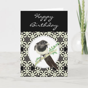General Birthday Magpie Bird, Nature Card