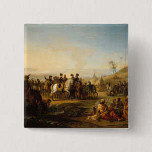 General Bonaparte visiting the fountains of 2 Inch Square Button