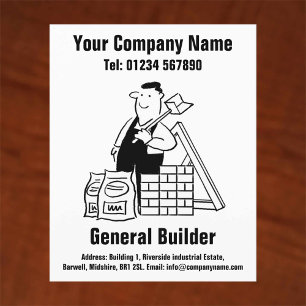 General Builder Cartoon Design Flyer