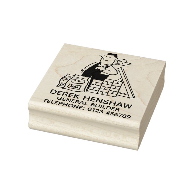 General Builder Pictures with Building Materials Rubber Stamp (Stamp)