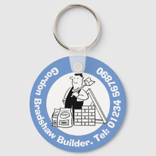 General Builder with Building Materials. Keychain