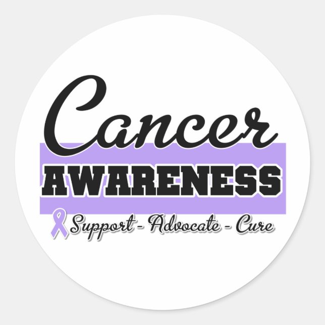 General Cancer Awareness Classic Round Sticker (Front)
